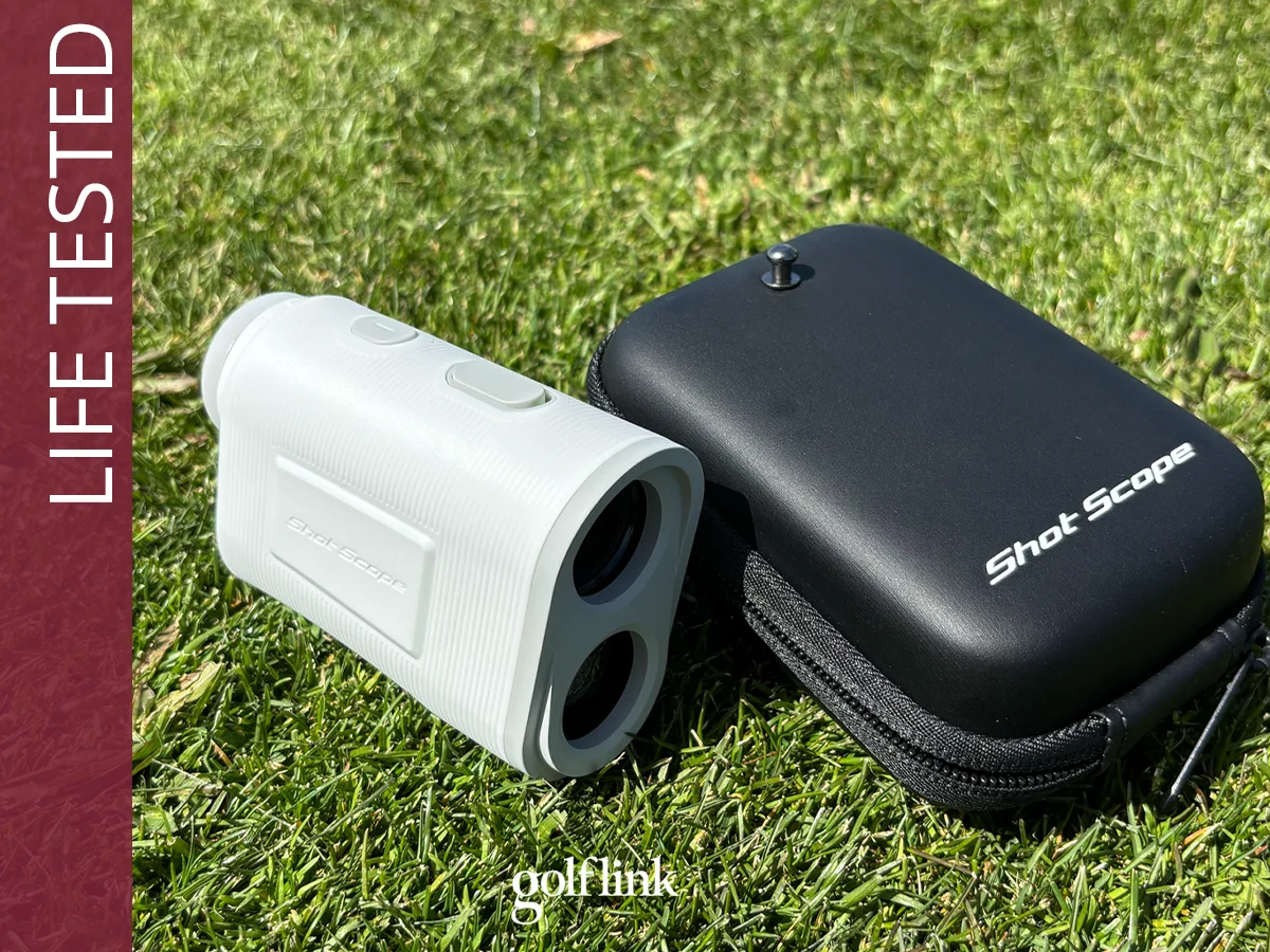 Shot Scope Pro X Rangefinder during GolfLink testing