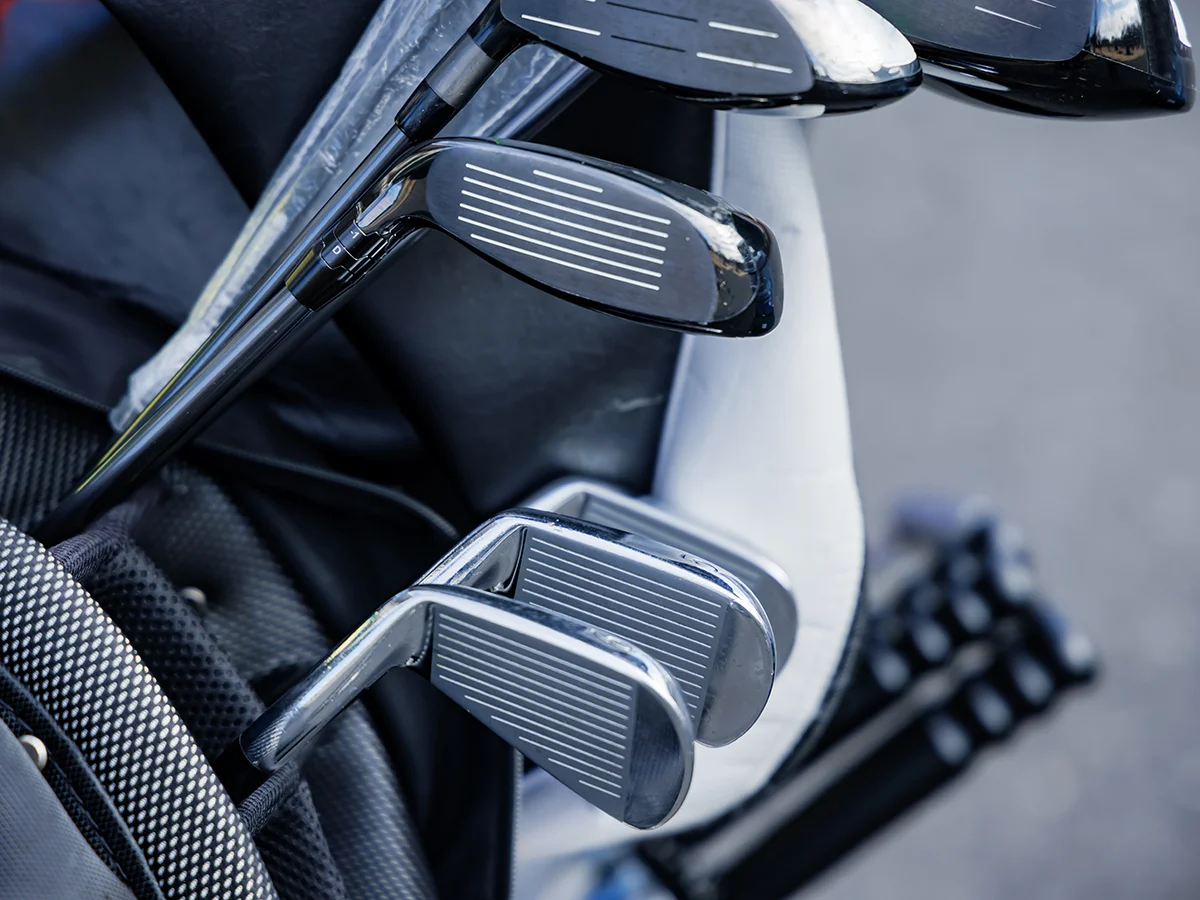 Golf clubs in a bag