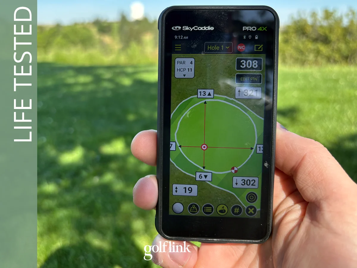 SkyCaddie Pro 4X during GolfLink testing
