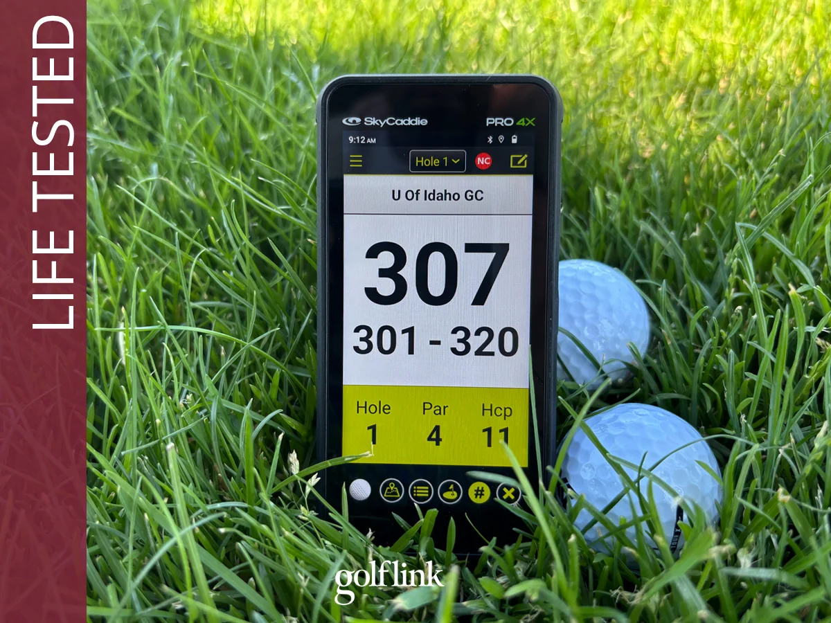 SkyCaddie Pro 4X during GolfLink testing