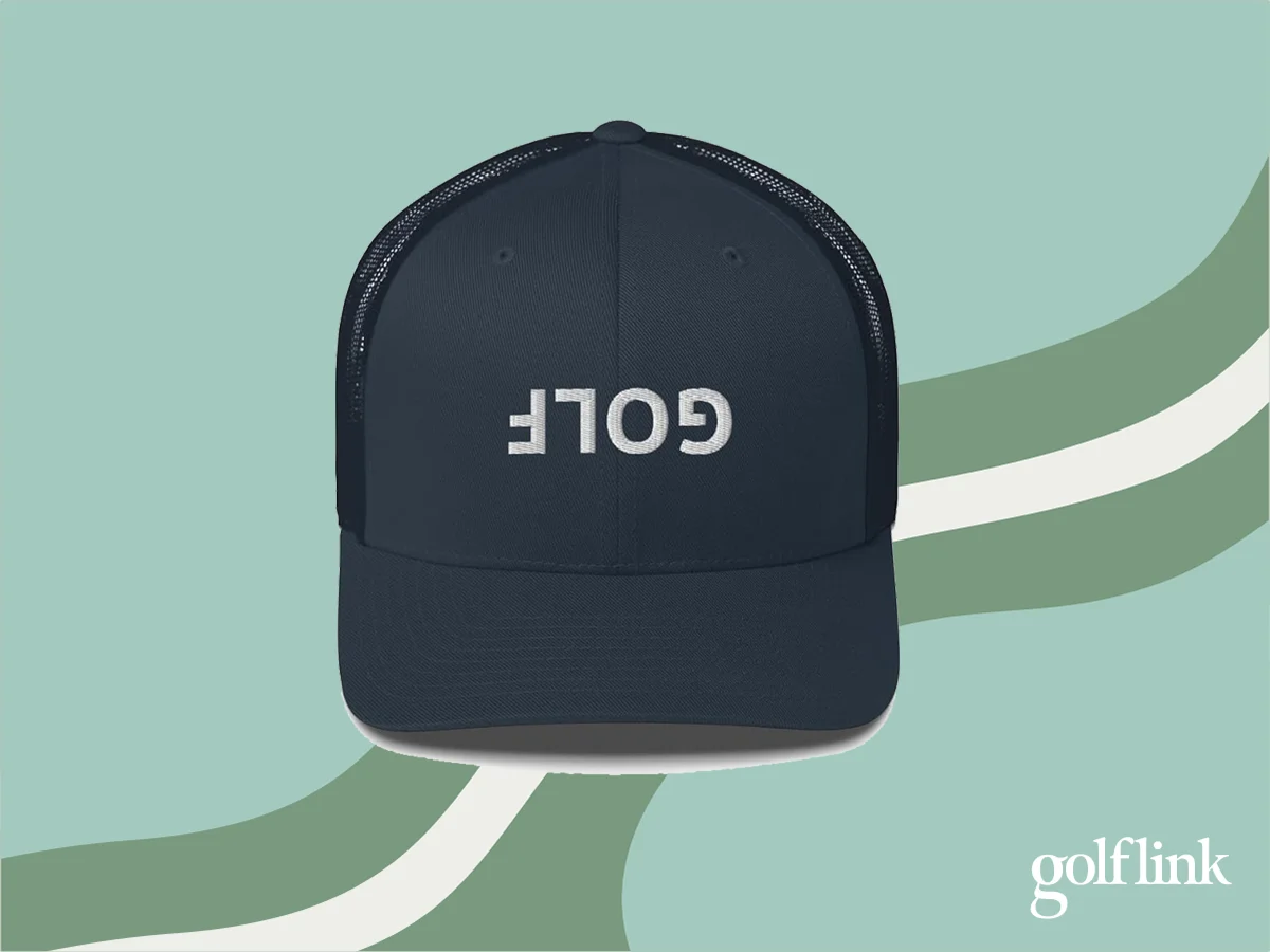 Upside down GOLF trucker hat