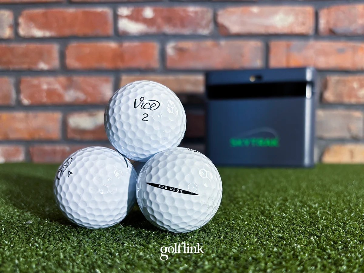 Vice Pro Plus golf balls during GolfLink testing