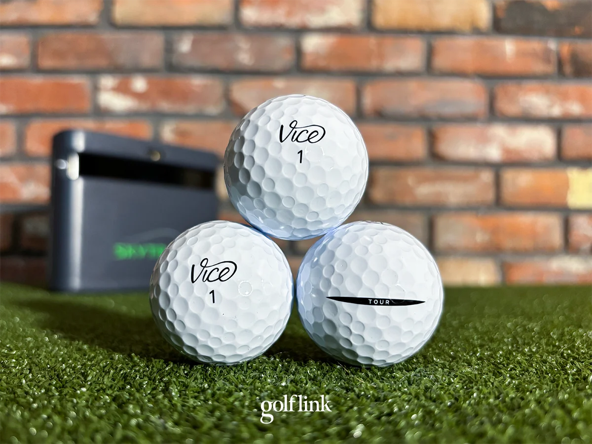 Vice Tour golf ball during GolfLInk testing
